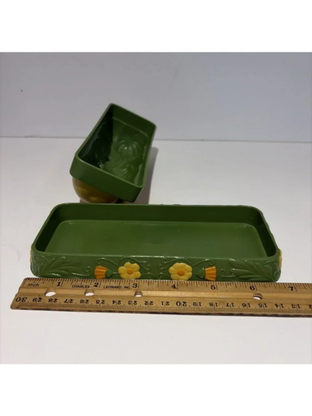 Vintage 1970s Harvest Butter Dish Melamine Colorful Autumn Fall Thanksgiving